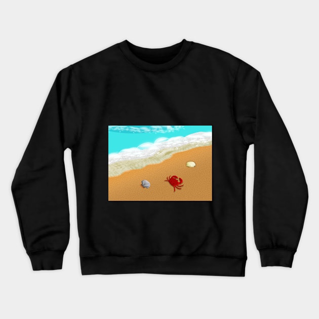 Summer Beach Vibes - Wallpaper Design Crewneck Sweatshirt by Tytex